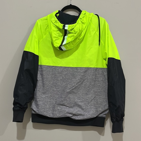 Victoria’s Secret Pink Hooded Half Zip Neon Windbreaker Jacket Size XS - Picture 7 of 7